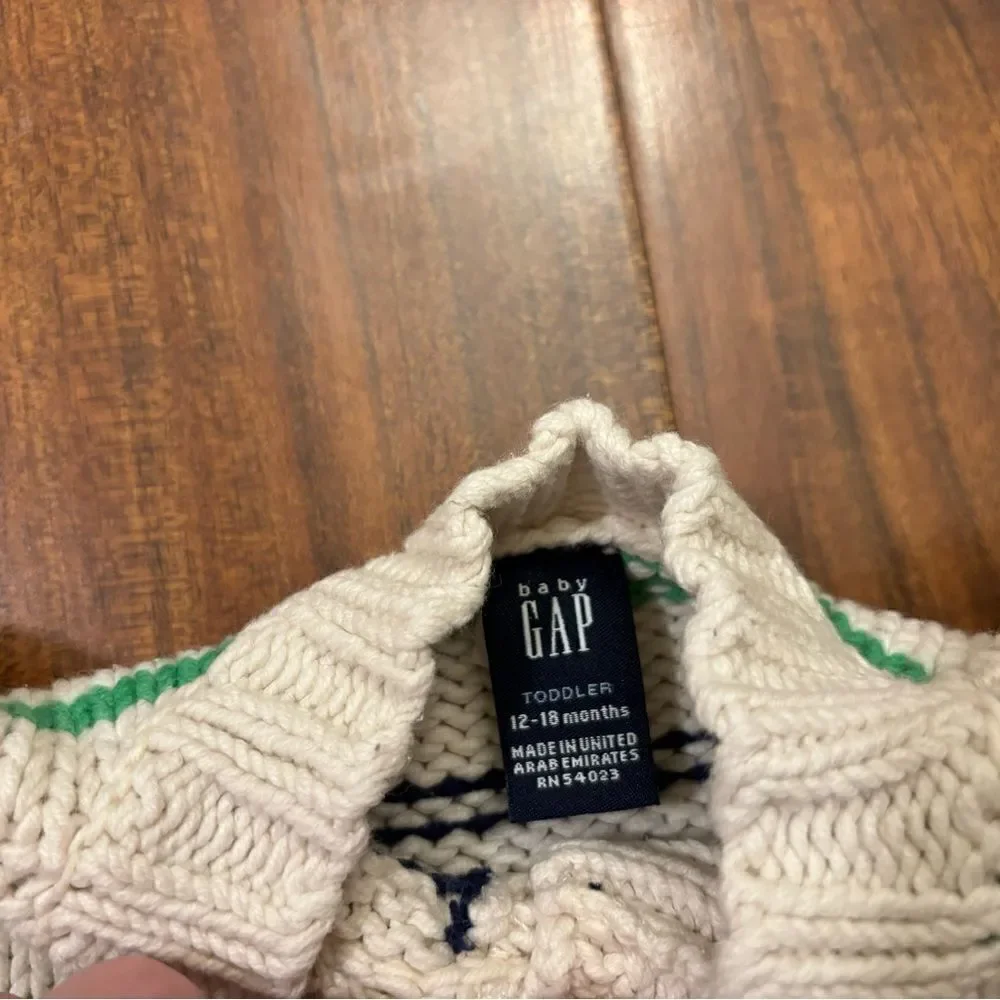 Baby Gap knit rainbow stripe cardigan sweater